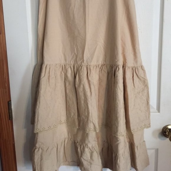 Hunt Club Women's Prairie Ruffle Skirt Maxi Size 8 - Picture 2 of 7
